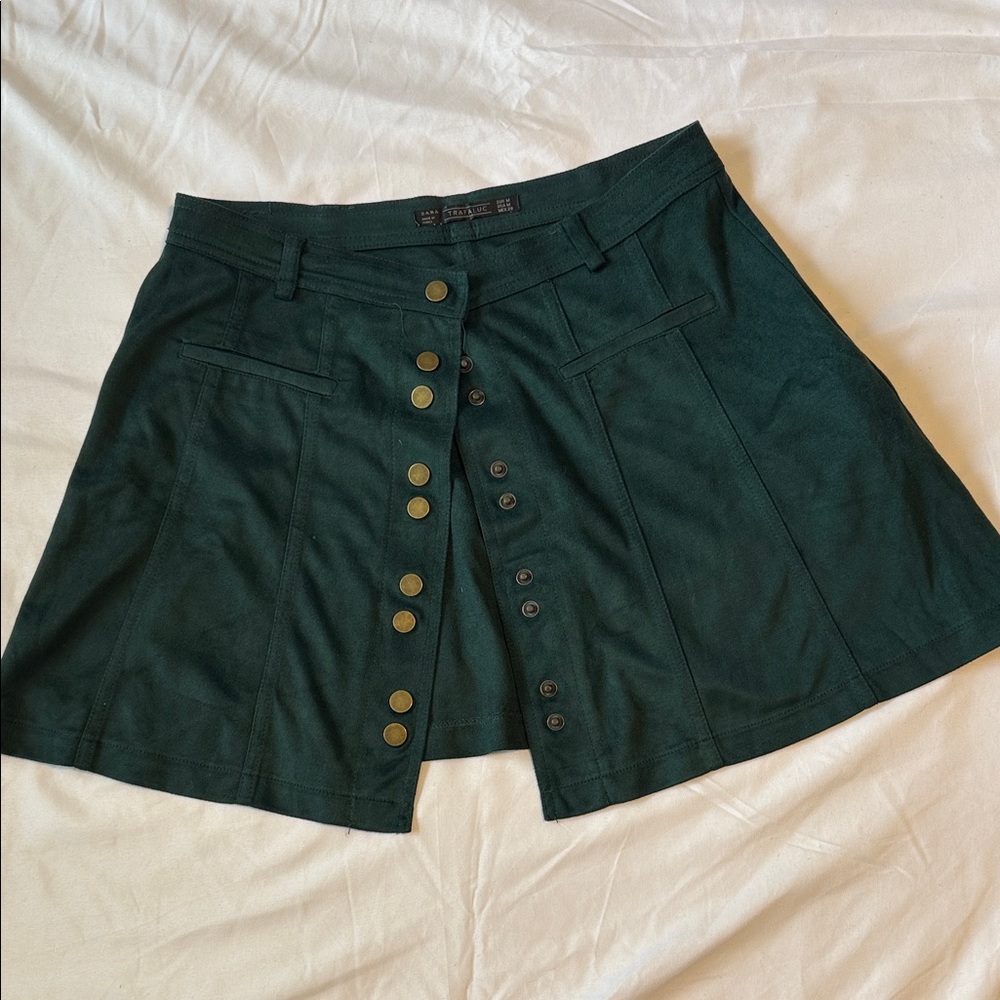 Zara Dark Green Mini Skirt